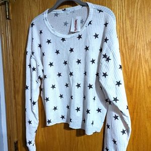 NWT waffle star thermal shirt size L